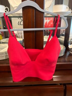 Free People Pink-Red Bralette Crop Top